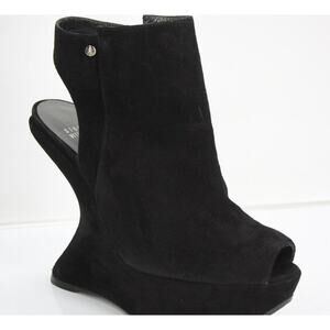 Stuart Weitzman Partna Sculpted Wedge Slide Pump Sandal Booties SZ 8.5 New $465